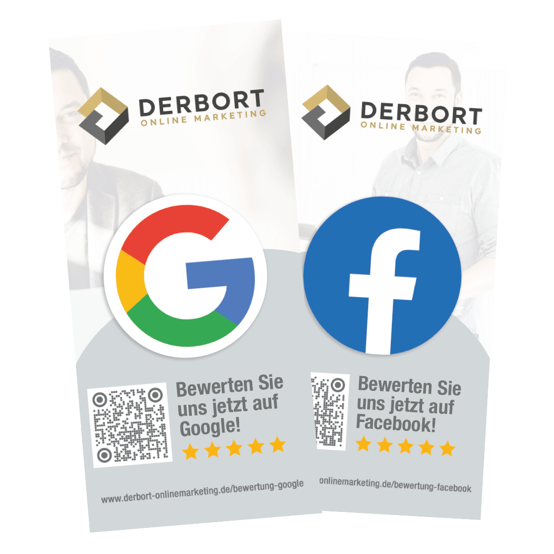 DERBORT - Online Marketing Bewertungskarte Google Facebook