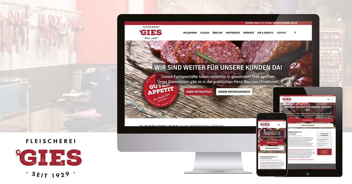 Kundenreferenz Gies Webseite